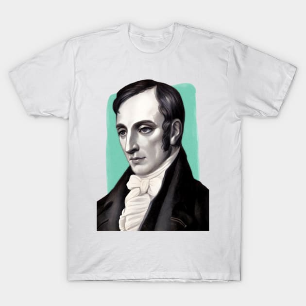 English Poet William Wordsworth illustration T-Shirt by Litstoy 
